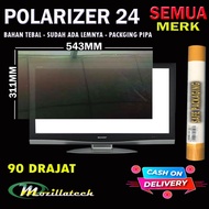 polarizer 24 lcd 24inc bagian belakang 90derajat plastik polarizer tv lcd samsung sharp polytron