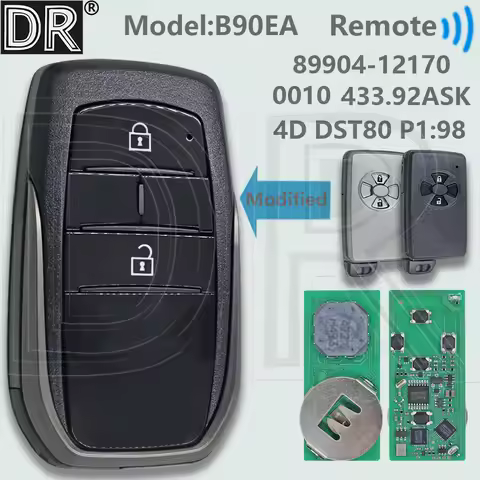 DR B90EA 433.92ASK 4D DST80 P1:98 Board:61A544-0010 89904-12170 Proximity Car Remote Key For Toyota 