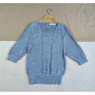 Allen a pieo Japanese Knitted Sweater colorful Color Beautiful Decorated With 3D Flowers New Conditi