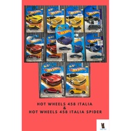 HOT WHEELS FERRARI 458 ITALIA & HOT WHEELS FERRARI 458 ITALIA SPIDER