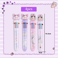 Ohayo ปากกาลูกลื่นแบบกด ปากกาลูกลื่น 10สี ปากกาลูกลื่นสี 0.5mm ปากกาลายการ์ตูน น่ารัก ปากกาลูกลื่น ป
