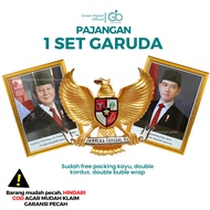 President and Vice President Poster Frame + Garuda Pancasila Statue 45X45CM Fiber Wall Display Frame
