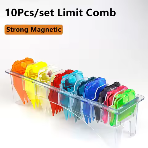 10Pcs/Set Limit Comb For Wahl Electric Clippers Magnetic Clipper Guard Barber Shop Machine Pro Hair 