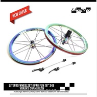 Folding Bike Wheelset 16 349 Ubrake Rim Brake Litepro KPro Chameleon