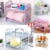 Mini Plastic Shelf / Mini 2-Tier Shelf / Mini 2-Tier Table Shelf / Multipurpose Table Shelf