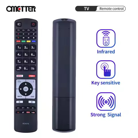 RC4318 Remote Control for Vestel Finlux Telefunken Edenwood 4K Smart Television RC4318P RC4391P