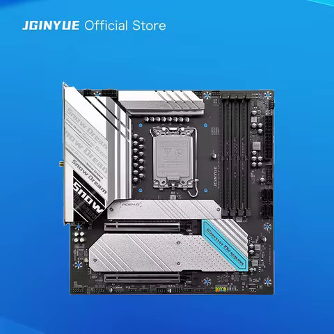 JGINYUE B760M Motherboard M-ATX WIFI LGA 1700 Support Core 12/13/14th Dual channel DDR4 Memory B760M