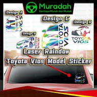 TOYOTA VIOS MODEL SHAPE&WORDS HIGH GRADE Laser Rainbow  Sticker Toyota vios ncp93 ncp42 ncp150 vios 
