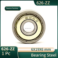 Bearing, 626 ZZ 626 2RS, 6x19x6 mm 626ZZ 6262rs  High-Quality Bearing Steel, Double Metal Shields  S