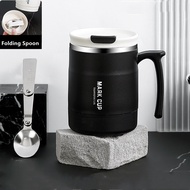 304 Stainless Steel Mug Cup With Spoon Coffe Cup Milk Cup Water Cup Office Portable Cup304 Stainless