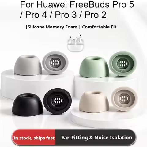 Memory Foam Ear Tips for Huawei FreeBuds Pro 5/ Pro 4 / Pro 3 / Pro 2 Wireless Bluetooth Earphone Ca
