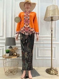Kebaya Encim Bordir Motif Bunga Tangan Panjang Katun Mikro Premium Nuansa Modern
