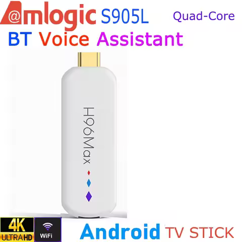 H96 Max M20 Android TV Stick Amlogic S905L Quad Core 4K Video WiFi BT Voice Assistant Remote Control