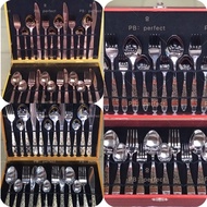 24PCS Set sudu + box /stainless steel/gift/hadiah/vip/sudu batik
