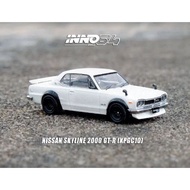 Inno64 1/64 Nissan Skyline GTR 2000 KPGC10 Hakosuka (White)