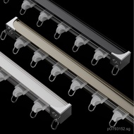 Side Mount Track Aluminum Alloy Double Track Straight Track Upgraded Thickened Curtain Rod Track Cro