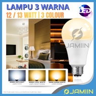 12W E27 LED Bulb 3 Colour Lampu 3 Colour Mentol LED 3C Lampu Rumah Jimat Elektrik Terang Bright Ligh