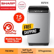 [FREE SHIPPING] Sharp/Hisense Fully Auto Washing Machine Top Load Washer ( 7.5KG / 8KG ) ES721X / WT