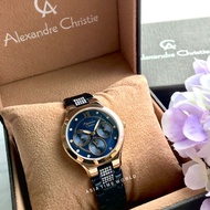 *Ready Stock*ORIGINAL Alexandre Christie 2731BFBCUMU Stainless Steel Blue Gold Multi-Function Ladies Watch