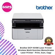 Brother DCP-1610W Laser Printer Wireless Multi-function Monochrome Laser Printer - Print, Scan, Copy
