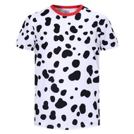 Boys Dalmatian T Shirt Kids Animal Dalmatian Dog 3D Printed Costume Child Summer Short Sleeve Tee Pa