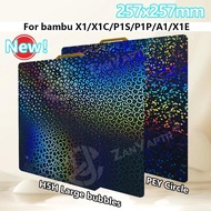 H5H PEY Plate 257x257 For Bambulab Build Plate P1s Spring Steel Sheet Pei Sheet Build Plate P1s Bamb