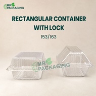 OPS 163 Plastic Tray with Lock | Hot Dog & Bakery Food Box | Bekas Plastik Kuih / Bekas Makanan | 透明