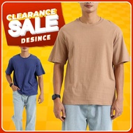 🇲🇾 DESINCE Men T-shirt Half Sleeve Man Top Short Sleeve Plain Solid Color Shirt Baju Oversize Lelaki