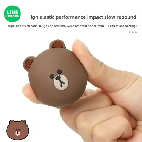 LINE FRIENDS Brown Cony Sally Cartoon Car Door Guard Anti-Collision Silicone Protector Stickers Auto