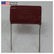 5 PCS 684J 680nF 5% 400V, Mylar Polyester Film Capacitor, Pitch 20mm