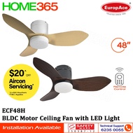 Europace BLDC Motor Ceiling Fan with LED Light & Remote Control 48" ECF48H