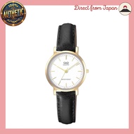 [Citizen Q&Q] Women's Analog Watch Q979J111Y – Waterproof, Leather Strap, White Dial