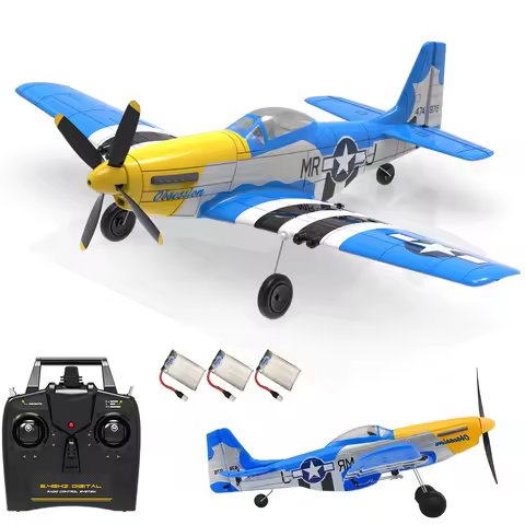 400MM P51 P51D Mustang RTF Remote Control Plane Aircraft 4-Channel RC Trainer Xpilot Stabilization E