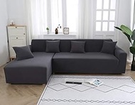 Sofa Slipcover Thick Knitting Waterproof for L / U Shape Sofa(Measure Before Purchase)-Sectional Sofa Cover Stretch Couch