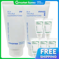 INNISFREE | Innisfree Bija Trouble Cleansing Foam 150g 2Pcs + Green Tea Foam 20ml x 5 Tubes Skin Car