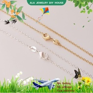 ❤️Limited time promotion❤️Color bag real gold JF14K clavicle chain 50cm steel seal 925 silver necklace DIY handmade O-chain bare chain accessories [diy accessories/pendant/charm/pendant/jewelry making/bracelet/fashion necklace/fashion jewelry]
