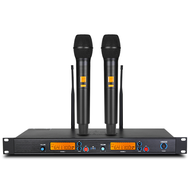 ใช้ได้กับ JBLไมโครโฟน VM500 ไมค์ลอยไร้สาย UHF ความถี่ในการสลับด้วยปุ่มเดียว เสาอากาศคู่ ระยะรับสัญญา