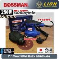 BOSSMAN BOS5032 5"/125mm Orbital Sander 280w foc sanding paper & dust collection bag - 6 Months Loca