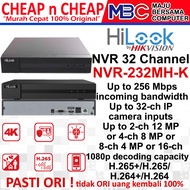 Hilook NVR-232MH-K 2MP 16 Channel 2HDD up to 16TB - 32CH IP Network CameraNVR by Hikvision