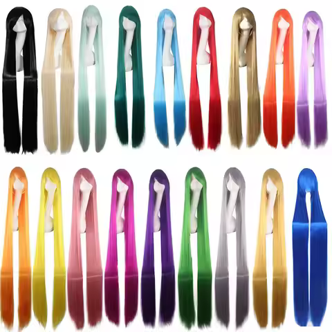 150 cm Long Straight Wig Anime Cosplay Lavender Blue Blonde Beige 150cm Hair Women's Lolita Wig Adul