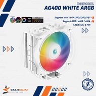 Deepcool AG400 WHITE ARGB Heatsink Processor CPU Cooler