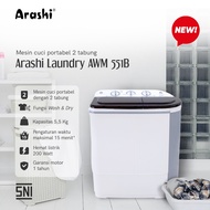 MESIN CUCI ARASHI AWM 551B GRAY 5,5 LITERMESIN CUCI 2 TABUNG MESIN CUCI ARASHI MESIN CUCI MURAH PRODUK TERBARU!!!