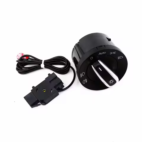 1Set Euro Chrome Switch AUTO Headlight Switch Modules Kit for VW Jetta Passat B6 Golf GTI MK5 MK6 5N