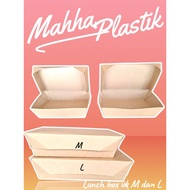 (1 pack) Brown Paper Lunch box, sizes M and L