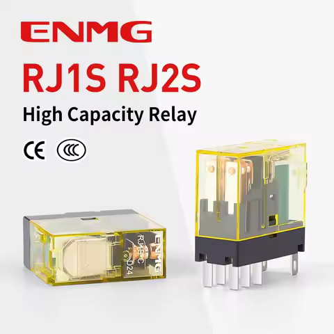 IDEC ENMG Relay RJ1S-CL/RJ2S-CL 1N1O 2N2O 8A 12A 24VDC 220VAC with Light Indicator High-Capacity Con