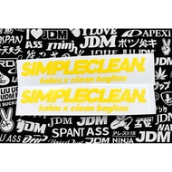 🇲🇾Malaysia based Simple Clean Concept Car Sticker / Sticker kereta waterproof vios dugong bezza