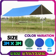 3M x 3M CAMPING TENT SET CANOPY FLOOR MAT AWNING SUNSHADE TENT WATERPROOF UV PROTECTION FLYSHEET KAN