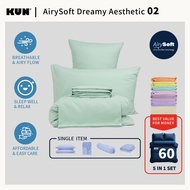 KUN AirySoft plain Color-Dreamy Aesthetic 02 Pillowcase/ Bolster case/ Fitted Bedsheet/ Quilt Cover 