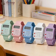 FLYTOP Creative Multifunctional Electronic Calculator Watch Digital Date Display Cartoon Sports Wris
