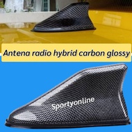 Hybrid shark fin radio antenna carbon glosi motif antena kereta antena radio antena myvi antena axia
